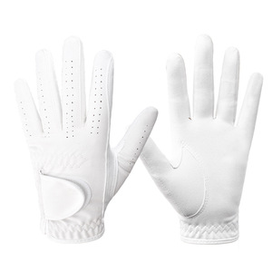 Guantes de golf unisex de cuero Cabretta, blancos, transpirables, antideslizantes, para deportes de golf - Product Image 1
