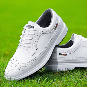 Chaussures de golf pour hommes en PU noir et blanc, doublure en mesh, semelle extérieure en caoutchouc, semelle intermédiaire en EVA, baskets décontractées de printemps - Product Image 2