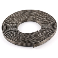 Manchons de câblage extensibles de haute qualité 10 mm pour blindage EMI, ignifuges, résistants à la chaleur, en polyester et cuivre étamé, noir mélangé