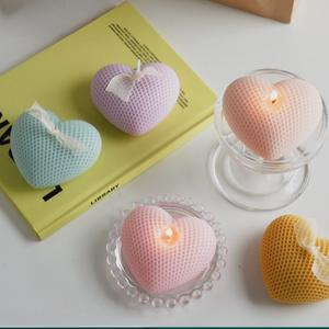 <span class=keywords><strong>Bougie</strong></span> parfumée en forme de cœur personnalisée pour la Saint-Valentin, Noël et Diwali - Cadeau d'aromathérapie en cire de soja non toxique - Product Image 1