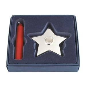 A forma di stella di natale portacandele con candela decorativa - Product Image 2