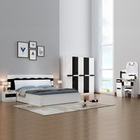 Singrain — ensemble de chambre à coucher king size, 1.8 mètres, brillant, éclairage moderne avec veilleuse, vente en gros