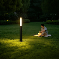 Lampe de jardin LED extérieure moderne en aluminium moulé sous pression IP54, diffuseur en PC, 3000K, éclairage de balise pour allée de jardin, cour