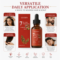 Huile Essentielle Tout-en-un 7-en-1 Nourrissante 100% Pure et Naturelle à l'Huile de Coco pour Soins Capillaires Hydratante Légère Lisse et Élégante 60ml