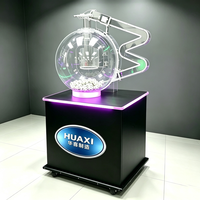 Huaxi Tragbare Acryl-Lotto-Keno-Spielmaschine für 75, 80, 90 Bälle, Elektronische Bingo-Lotterie-Glücksziehungsmaschine