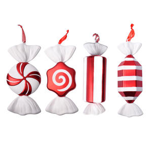 32cm rojo blanco Navidad caramelo colgante para escenario Bar boda decoraciones festivas árbol de Navidad ornamento al por mayor de fábrica - Product Image 6