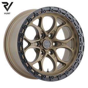 Jantes Beadlock tout-terrain personnalisées Hunt 17 20 pouces 6x139.7 6x135 Noir satiné Forgées pour Land Rover Ford Toyota Jeep - Product Image 4