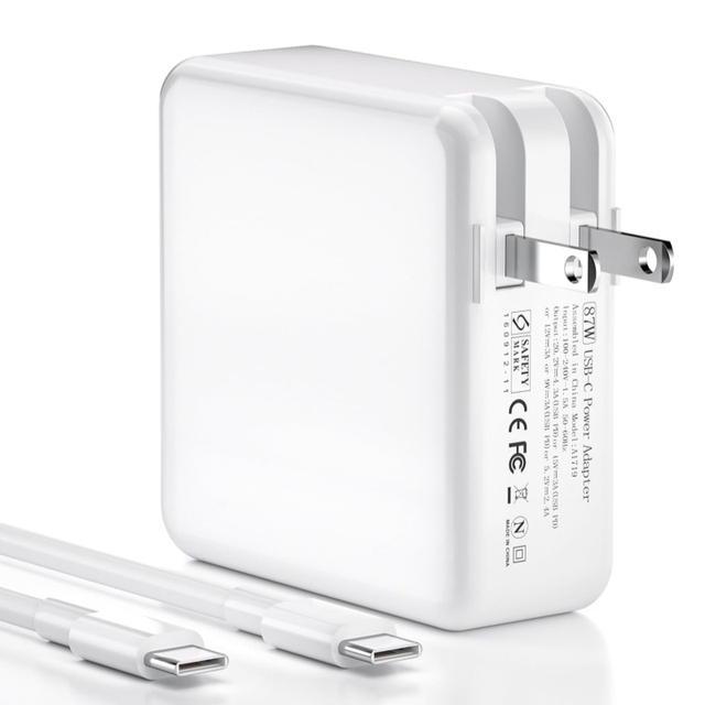 New 87W USB C Laptop Charger Laptop Power Adapter for MacBook Pro 13/14/15/16-inch 2016-2025 for MacBook Air 2018-2025