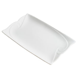 Plato Rectangular Moderno de Cerámica Blanca con Patrón de Espiral en Relieve, Plato de Porcelana para <span class=keywords><strong>Sushi</strong></span> y Pescado para Hotel y Restaurante - Product Image 5