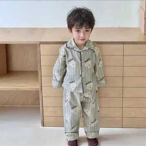 批发秋冬新款领睡衣儿童男童女童家居服两件套内衣睡衣套装 - Product Image 4