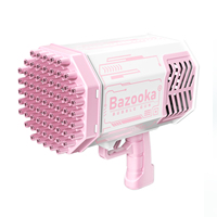 Pistola de Burbujas Eléctrica Automática de 69 Agujeros, Juguete para Niños, Pistola de Burbujas Bazooka de Lujo para Exteriores de Verano, Venta al por Mayor