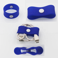 Cadeaux promotionnels personnalisés avec logo imprimé, organisateur de câbles en silicone réutilisable, imperméable, antichoc et anti-poussière