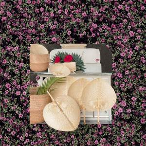 Fatingna Handmade Bamboo Cooling Summer Fan Folk Art Style Woven with Eco-Friendly <b>Paint</b> for Wedding or Home Decor - Product Image 3