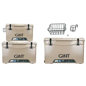 Customized 25QT/35QT/50QT/75QT Fishing Rotomolded Camping Hard Roto Ice Chest Molded Cooler Box