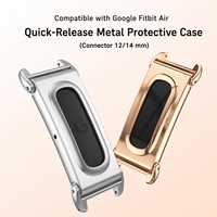Correa Elástica de Nailon para Fitbit Air con Funda Protectora Metálica Personalizada, Correa de Repuesto Transpirable Tejida para Deportes y Uso Diario