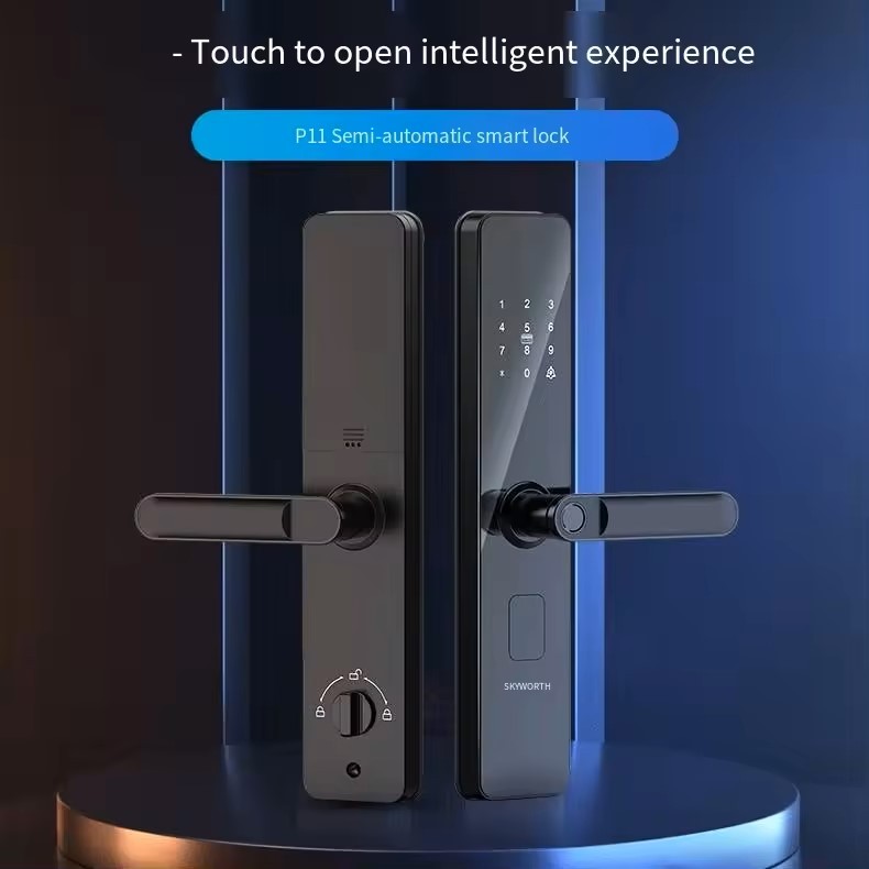 Bestselling Tuya WiFi Digital Smart Door Lock Fingerprint Code RFID & IC Card Unlock for Wood Aluminum & Steel Doors · image 4