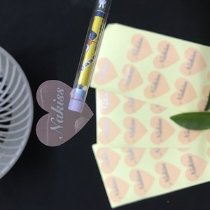 Nhãn Cuộn In Logo Tùy Chỉnh Nhãn Trong Suốt Nhãn Dán Riêng Tư Tự Dính Trong Suốt Lá Vàng - Product Image 4