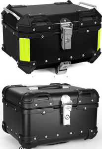 Boîte à bagages arrière et top-case pour moto Braden en alliage d'aluminium argenté, capacité 45L, neuf, garantie 1 an - Product Image 2