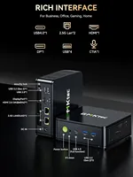 M6 Ultra Mini PC AMD Ryzen 5 7640HS DDR5 M.2 2280 SSD Win11 Pro USB4 2.5G LAN WiFi6E BT5.2 Komputer Desktop Kantor Gaming