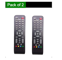 Paquete de 2 controles remotos universales Sun Direct compatibles con decodificador DTH, diseño de fácil agarre, control remoto de TV, fácil de reemplazar