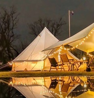 Tente indienne en toile 100% coton, grande taille, pour Camping de luxe Glamping, style indien, cloche