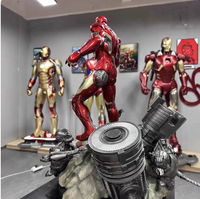 Escultura de Personaje de Marvel 1:4, Adorno Grande Luminoso de Iron Man, Decoración para Cibercafé o Cine
