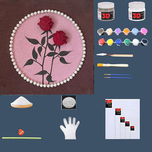 DIY tuval gül kız akrilik boyama fırça tuval çerçevesi ile sanat kiti - Product Image 3