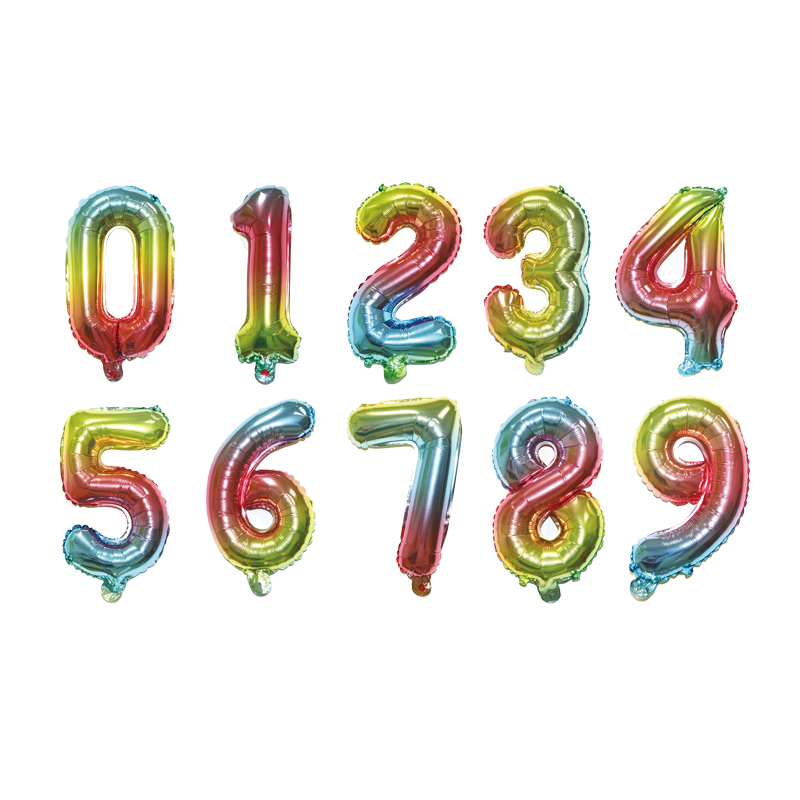 BONA 16inch Individual Packing Number Balloons 0123456789 Balloons ...