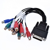 0.2M Hitam HDB26 Laki-laki Ke 11Pcs Kabel Perempuan RCA (1C * 28AWG + Perisai) * 11C