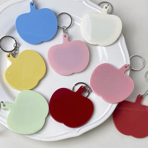 <span class=keywords><strong>Porte</strong></span>-clés miroir Liwu Apple, sensation haut de gamme, solide, coloré, portable, accessoire de sac, miroir de maquillage mignon - Product Image 5