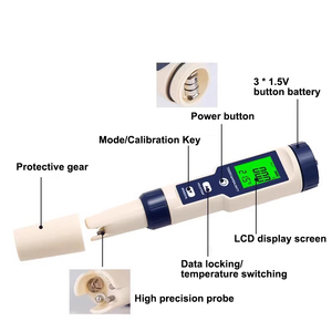 High Precision <strong>pH</strong> Meter, <strong>pH</strong> <strong>Pen</strong>, Portable Water Quality Detector with Five in One for <strong>PH</strong>/TDS/EC/SALT/TEMP Detection - Product Image 4