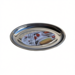 Bandeja Redonda Minimalista de Acero Inoxidable de 40CM de un Solo Nivel para Almacenamiento de Alimentos en la Cocina, Material Metálico - Product Image 2