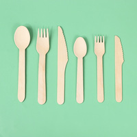 Ensemble de couverts en bois à prix d'usine, 160 mm, avec logo personnalisé, vaisselle en bois pour restaurant