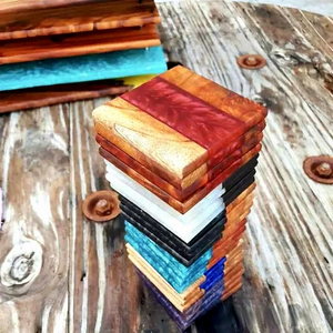 New Design Best Epoxy Resin Acacia Wood <b>Coaster</b> Handmade Wooden <b>Drink</b> Tea <b>Coaster</b> From India by Skill Artisan stone <b>coasters</b> - Product Image 1