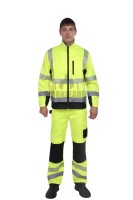 Vêtements de travail ignifuges et antistatiques FR pour l'industrie : Veste et pantalon de sécurité anti-arc électrique, fournis directement par l'usine