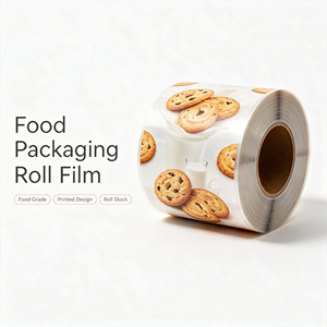 Rollo de Película de Embalaje de Grado Alimenticio, Rollo de Plástico Laminado Impreso para Uso en Panadería, Galletas, Dulces y Pan - Product Image 1