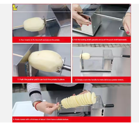 Nouvelle machine à découper les pommes de terre en spirale, coupe-pommes de terre en spirale, coupe-pommes de terre en tornade, en acier inoxydable 304, multifonctionnelle