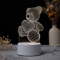 Đèn Ngủ LED Acrylic 3D Ánh Sáng Trắng Ánh Sáng Ban Ngày Tự Nhiên Ấm Áp Lạnh Tùy Chỉnh Chất Lượng Cao