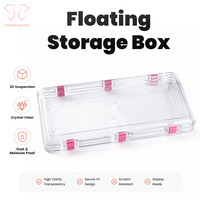 Support de présentation suspendu en plastique PU transparent ETERNAL BLOOM 300x150x50mm, anti-oxydation, pour objets culturels