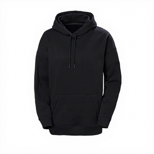 <b>Black</b> Solid Hooded <b>Hoodies</b> High Street Heavyweight Premium Blank Custom Pullover Loose Fit Unisex <b>Mens</b> Oversized Streetwear Bulk - Product Image 6