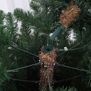 Banana Leaf PE & PVC Mixed Automatic Christmas <b>Tree</b> with Low-Voltage LED Lights, Ideal for Mall, Hotel & Living Room Decoration - Product Image 4