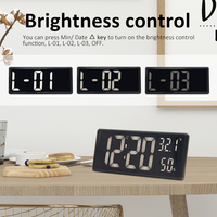 Reloj de Pared Digital LED Grande, Inteligente, con Batería, para el Hogar, con Pantalla Grande, Precio Competitivo