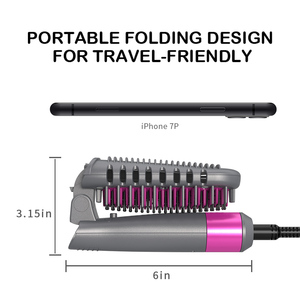Plancha de pelo plegable de alta calidad, peine, alisador de calefacción eléctrica, peine eléctrico calentado, alisador profesional 2 en 1 - Product Image 6
