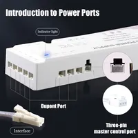 Alimentation à découpage DC 12V 18W 36W 60W 100W, transformateur 100-240V pour bande LED sous armoire de cuisine, prise EU/US