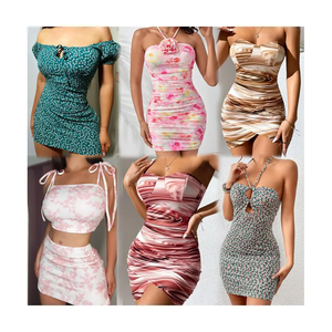 New Design Summer Sexy A-Line Maxi Dress Women V-neck Sleeveless Lace Floral Print Leisure Wear Breathable Woven Spandex - Product Image 1
