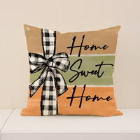 Housse de coussin décorative YINUAN pour l'automne et Thanksgiving, motif citrouille, camion de récolte, à carreaux, avec fermeture éclair