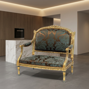 Royal Traditional 3-Seater Living Room <b>Sofa</b> with Solid Teak <b>Wood</b> <b>Frame</b> Sponge-Filled Eco-Friendly Design & Premium Comfort - Product Image 2