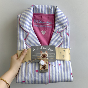 Nouvelle conception de vêtements de nuit pour femmes, <span class=keywords><strong>pyjama</strong></span> à manches longues, vêtements de détente, <span class=keywords><strong>pyjama</strong></span> <span class=keywords><strong>femme</strong></span>, pejama, ensembles de <span class=keywords><strong>pyjama</strong></span> pour femmes, 100% coton - Product Image 6