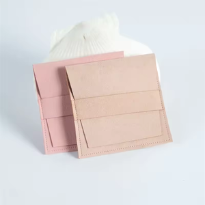 Bolsa de Joyería de Microfibra de Ante con Logotipo Personalizado de 8x8 cm, Bolsa de Embalaje de Terciopelo para Anillos, Collares y Pendientes - Product Image 2