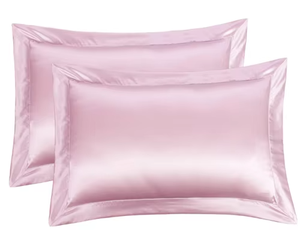 Luxury Plain 80GSM Woven Polyester White Double Sided Satin <b>Pillow</b> Case with Custom Logo for Hotel Home Use - Product Image 6